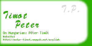 timot peter business card