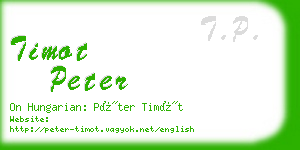 timot peter business card